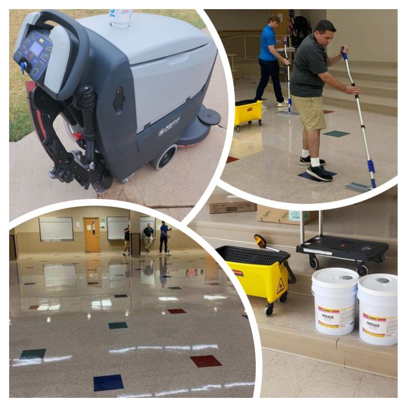 Polished Concrete Floor shining clean